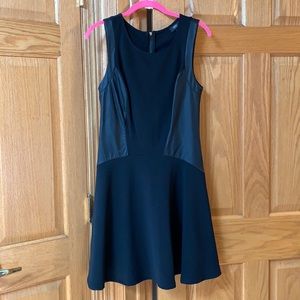 Black Dress with Faux Leather Sides